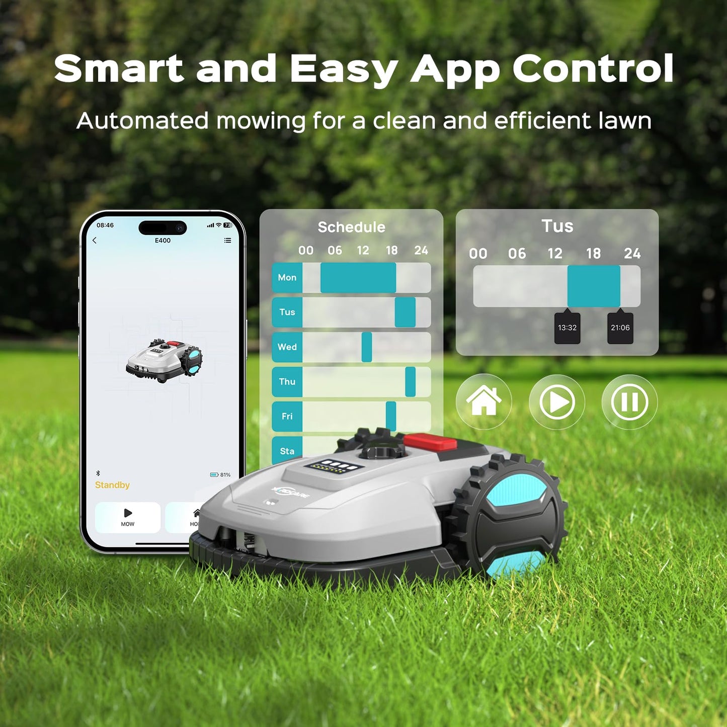 2026 Robot Lawn Mower with Brushless Motor & Smart App Control