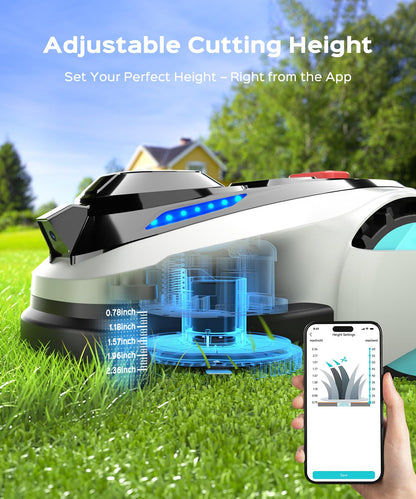 YARDCARE N1600 PRO Wireless Robot Lawn Mower with RTK + Vision System