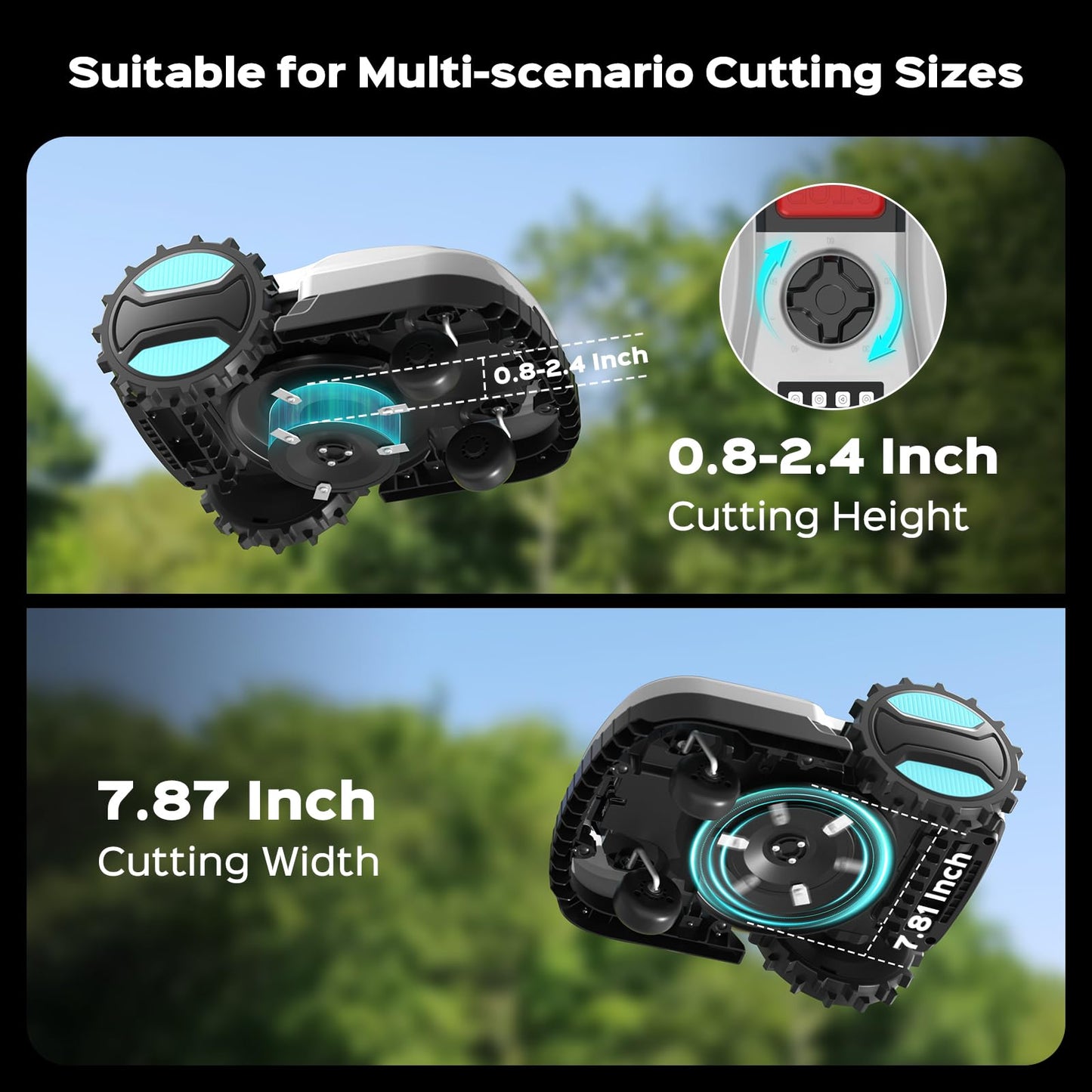 Robot Lawn Mower with Smart Scheduling & Obstacle Detection for Small Lawns