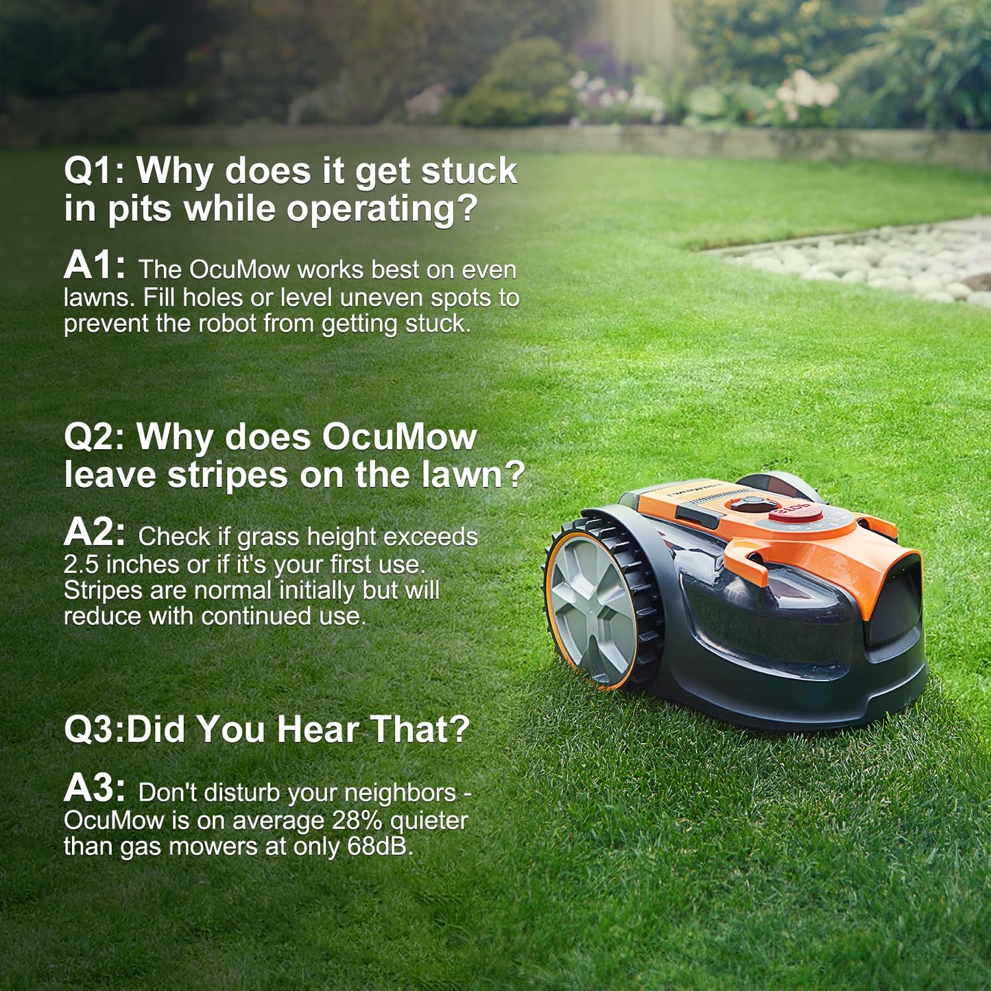 LawnMaster OcuMow Smart Robotic Lawn Mower for Small Lawns