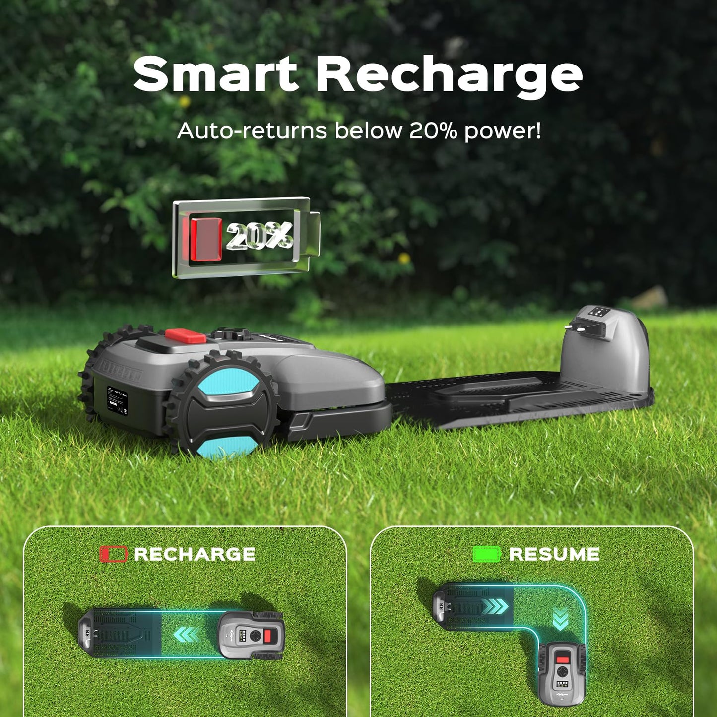 2026 Smart Robot Lawn Mower with App Control & Auto Charging