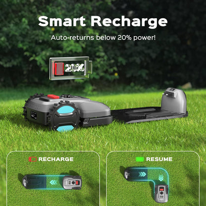 2026 Smart Robot Lawn Mower with App Control & Auto Charging