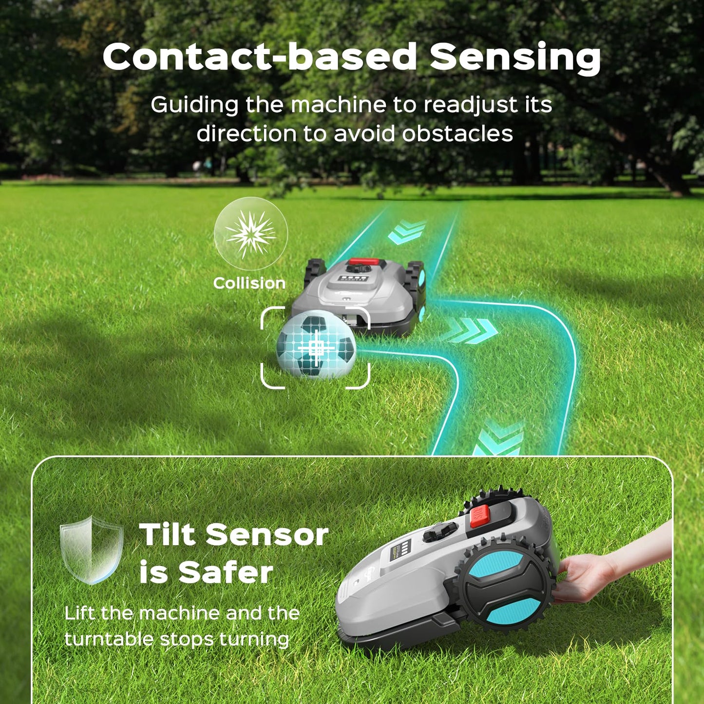 Robot Lawn Mower with Smart Scheduling & Obstacle Detection for Small Lawns