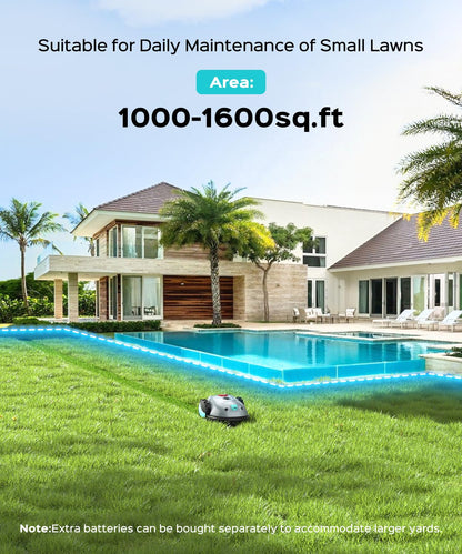 YARDCARE V100 Robot Lawn Mower with HD Vision Navigation & Collision Sensors