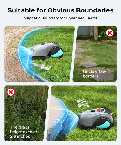 YARDCARE V100 Robot Lawn Mower with HD Vision Navigation & Collision Sensors