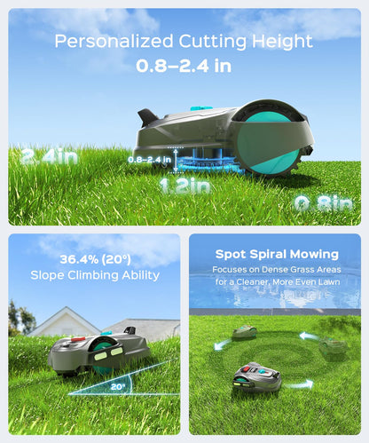 YARDCARE M800Plus Robot Lawn Mower with GPS & 3D Vision Navigation