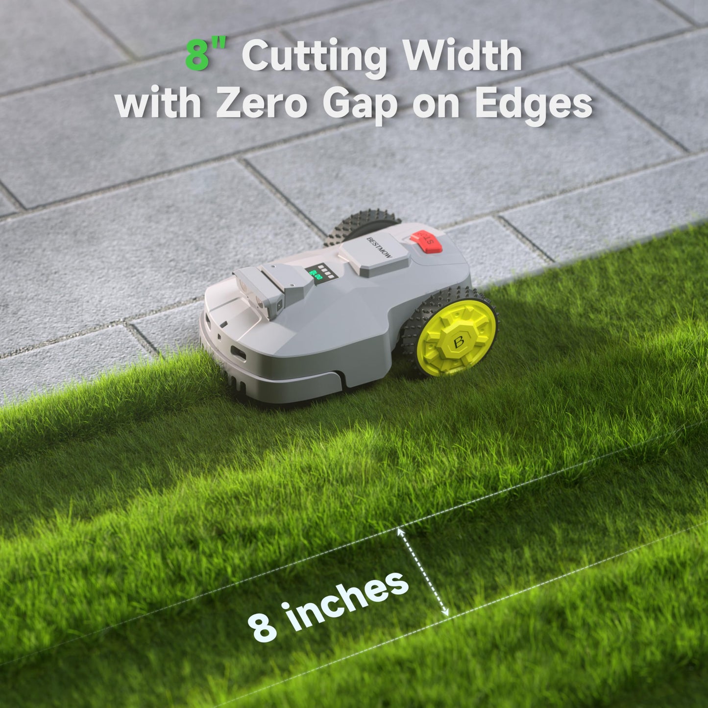 BESTMOW Smart Robotic Lawn Mower with Anti-Theft Tech & App Control