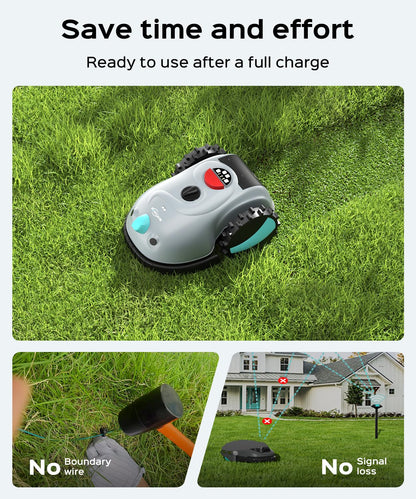 YARDCARE V100 Robot Lawn Mower with HD Vision Navigation & Collision Sensors