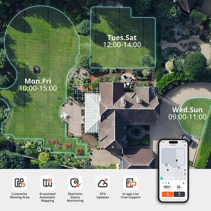 Segway Navimow i110N Wire-Free RTK Robot Lawn Mower with AI Mapping