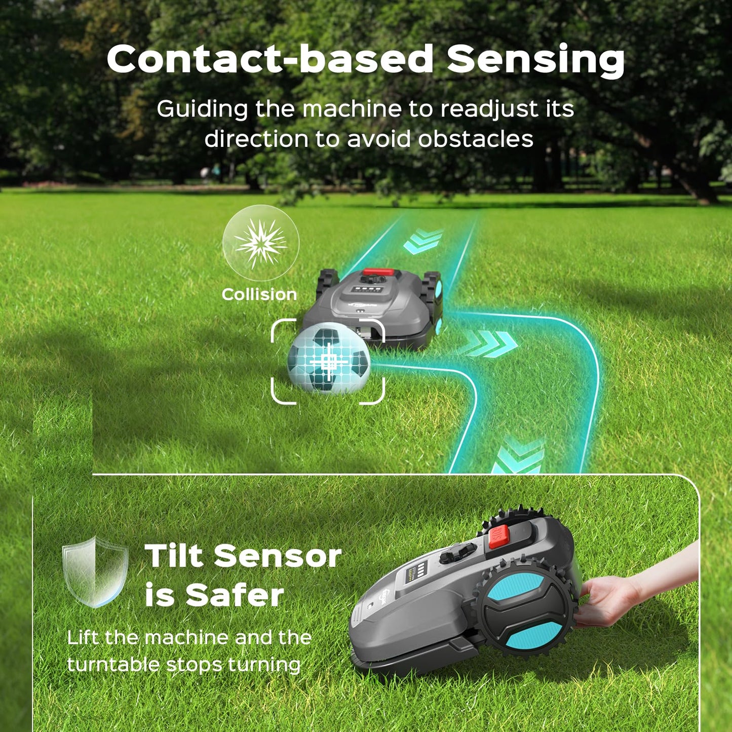 2026 Smart Robot Lawn Mower with App Control & Auto Charging
