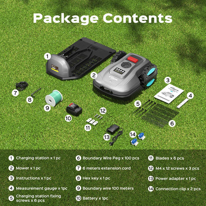 2026 Smart Robot Lawn Mower with App Control & Auto Charging