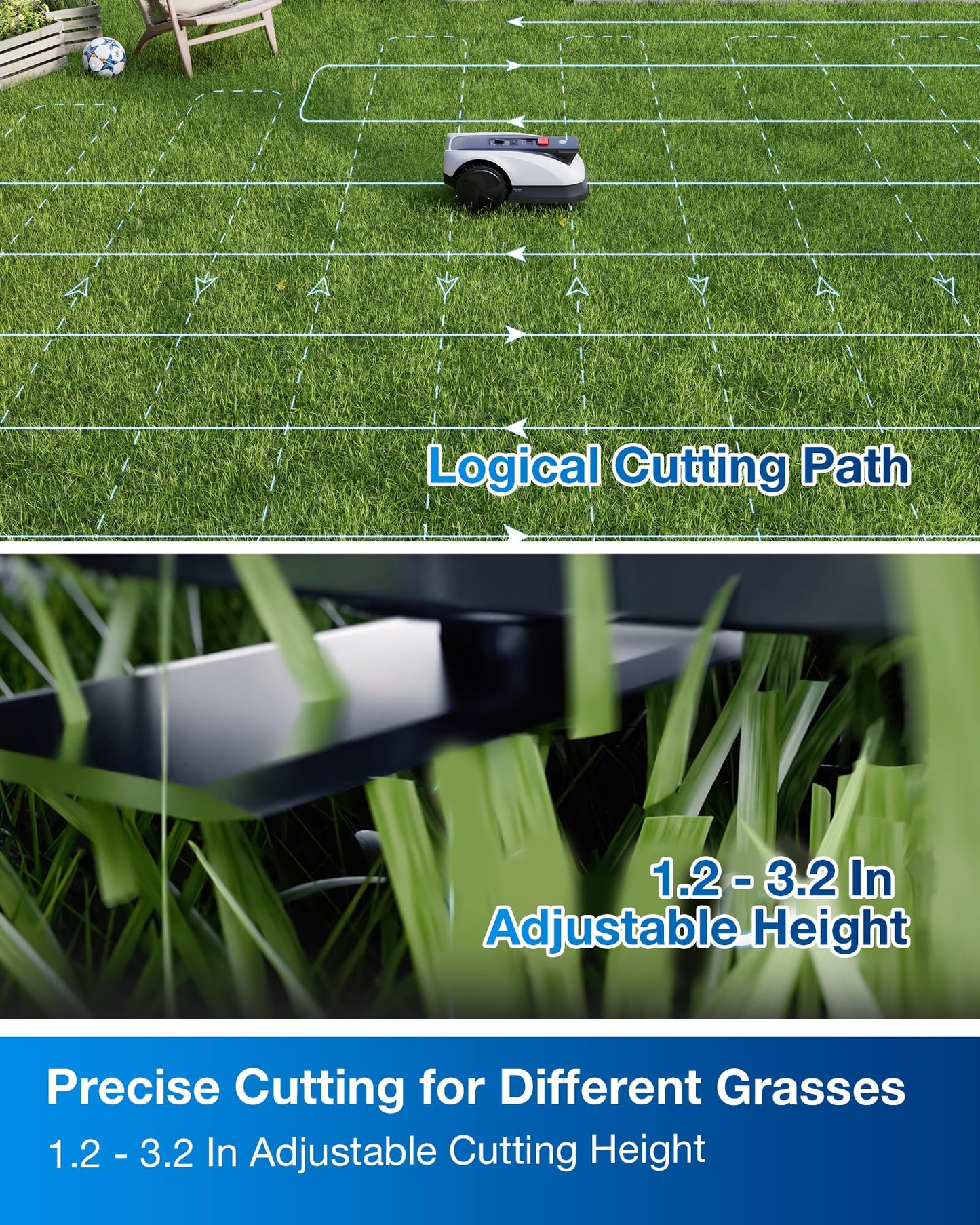 ECOVACS GOAT O1000 RTK Robotic Lawn Mower with Smart Multi-Zone Mapping