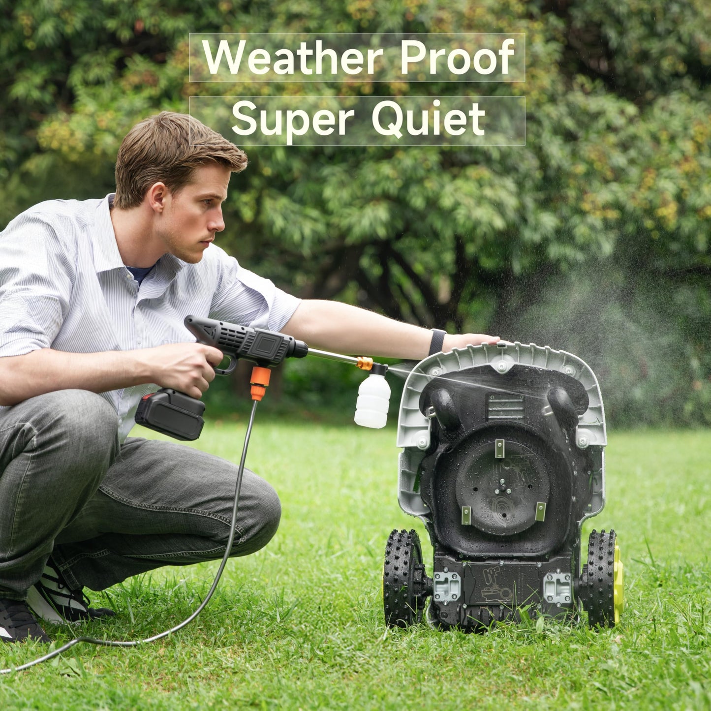 BESTMOW 1.5 Acre Ultra-Quiet Robot Lawn Mower with RTK + Vision Navigation