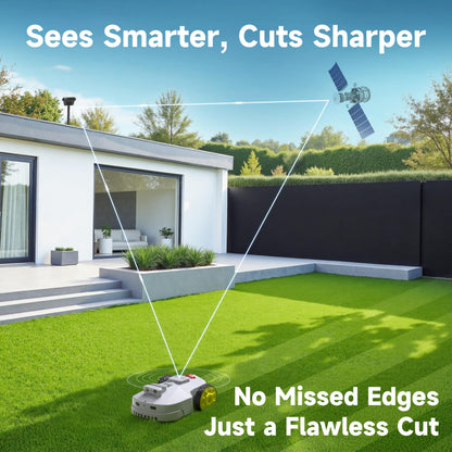 BESTMOW 1.5 Acre Ultra-Quiet Robot Lawn Mower with RTK + Vision Navigation